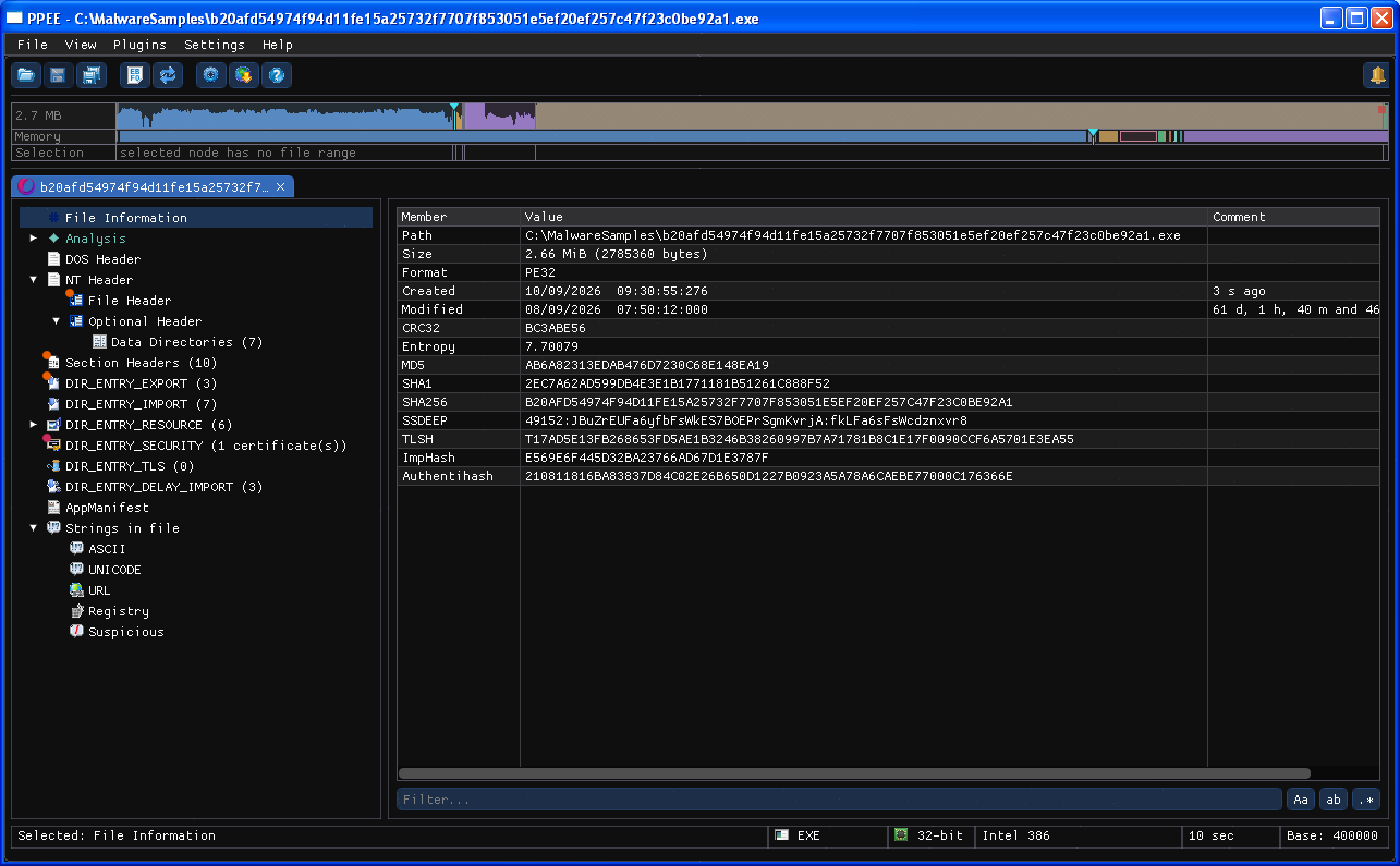 PPEE GUI on Windows XP